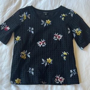 Black blouse with embroidery